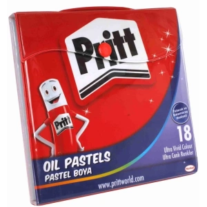 Pritt Pastel Boya 18 Renk Plastik Çantalı