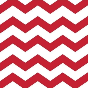 Puanlı ve Çizgili Kırmızı Küçük 16 lı Peçete