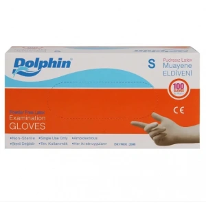 Pudrasız Lateks Muayene Eldiveni (S) 100 Adet