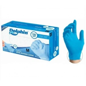 Pudrasız Mavi Nitril Medikal Muayene Eldiveni ( M ) 100 Adet