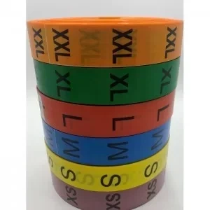 RENKLİ BEDEN ETİKETİ 2XL BEDEN 400 LÜ SARIM 4000 ADET