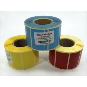RENKLİ KUŞE ETİKET 30X50 1000 ADET