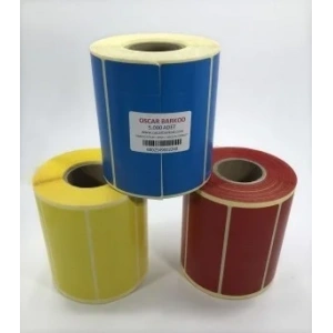 RENKLİ KUŞE ETİKET 40X20 5Lİ 5000 ADET