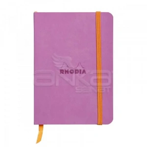 Rhodia Boutique Rodiarama Italyan Deri Yumuşak Kapak Noktalı Lilac A5