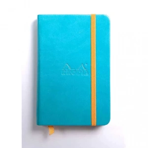 Rhodia Boutique Rodiarama Renkler Italyan Deri Çizgisiz Defter Turquoise A6 96 Yaprak
