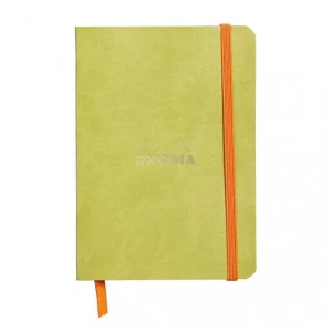 Rhodia Boutique Rodiarama Renkler Italyan Deri Yumuşak Kapak Çizgili Anis Green A6 72 Yaprak