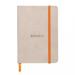 Rhodia Boutique Rodiarama Renkler Italyan Deri Yumuşak Kapak Çizgili Beige A6