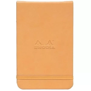 Rhodia Boutique Webnotebook Italyan Deri Çizgili Defter (Yandan) Turuncu Sert Kapak
