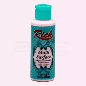 Rich Multi Surface Akrilik Boya 120ml 2138 Bebek Pembe