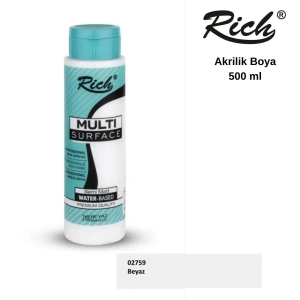 Rich Multi Surface Akrilik Boya 500ml 02759 Beyaz (2100)
