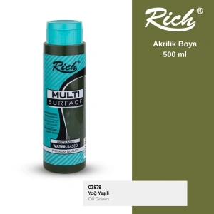 Rich Multi Surface Akrilik Boya 500ml 2222 Yağ Yeşili