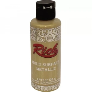 Rich Multi Surface Metalik Her Yüzey İçin Akrilik Boya 120ml 6510 Beyaz Altın