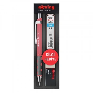 Rotring Tikky 0.7 mm Min Silgi 3lü Gül Kurusu Rengi Okul Seti