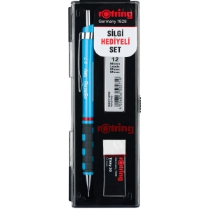 Rotring Tikky Versatil Kalem + Min + Silgi Okul Seti 0.7 mm AÇIK MAVİ