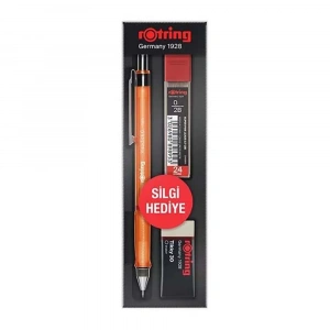 Rotring Visuclick Versatil+Min+Silgi 3’lü Okul Seti- 0.5 mm Turuncu