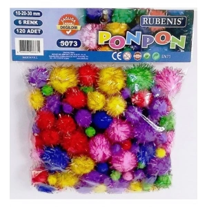 Rubenıs 6 Renk Ponpon Metalik 120 Li 5073