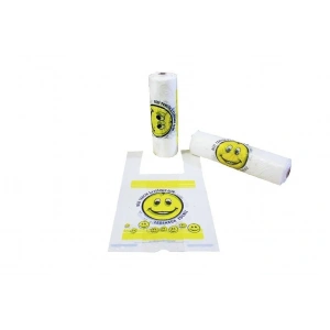 Rulo Hışır Poşet Smile Baskılı Orta Boy ( 125li x 10 Rulo )