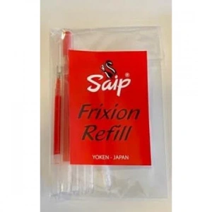 Saip Frixion Kalem Set KIRMIZI (Bir Kalem 5 Yedek)
