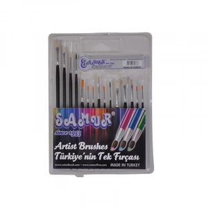 SAMUR SULU-YAĞLI-AKRİLİK BOYA FIRÇASI 15 Lİ SET