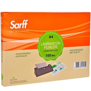 Sarff 100 Mikron Parlak A4 Pvc Laminasyon Filmi (100 Lü Paket)