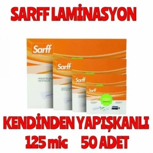 Sarff 125 Mikron Yapışkanlı A4 PVC Laminasyon Filmi (50 li Paket)