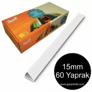 Sarff 15mm Beyaz Üçgen Sırtlık 60 Yaprak Kapasiteli (100 lü Kutu)