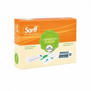 Sarff 250 Mikron Parlak A4 Pvc Laminasyon Filmi (50 Li Paket)