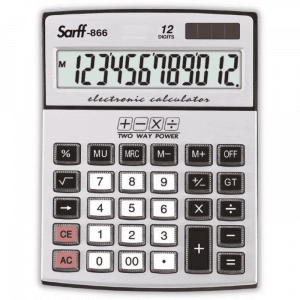 Sarff 866 Güneş Enerjili-Pilli Hesap Makinesi 12 Haneli Güneş Enerjili-Pilli