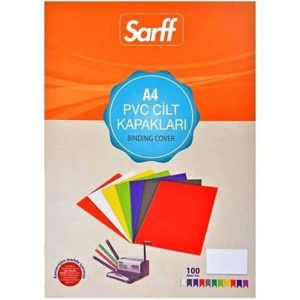 Sarff Cilt Kapağı A4 160 Micron PVC 100lü Şeffaf