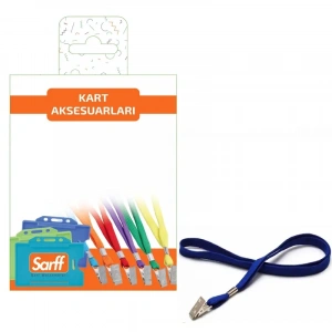 SARFF METAL KLİPSLİ LACİVERT EKO ASKI İPİ BLİSTER - 10ADET