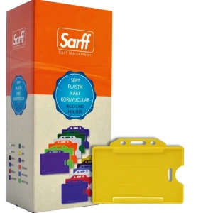 Sarff Sarı Sert Kart Kabı - 50adet