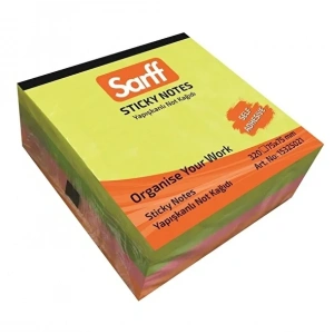 SARFF YAPIŞKANLI KÜPNOT KAĞIDI 75x75 320 YAPRAK NEON 4 RENK (15325021)