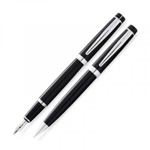 Scrikss 38 Dolma Kalem+tükenmez Kalem Seti Siyah-krom