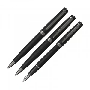 SCRİKSS 38 DOLMA KALEM+TÜKENMEZ KALEM+VERSATİL KALEM SETİ MAT SİYAH