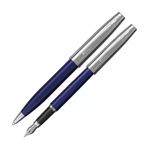 Scrikss 39 Dolma Kalem+tükenmez Kalem Seti Lacivert-krom