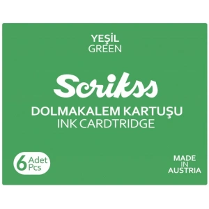 Scrikss Dolmakalem Kartuşu 6lı Kutu YEŞİL