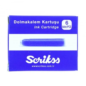 Scrikss Dolmakalem Kartuşu Mavi 6’lı Kutu