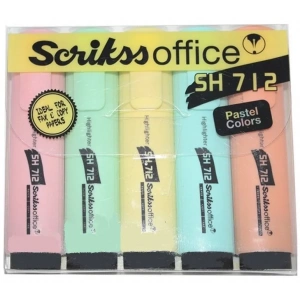 Scrikss Fosforlu İşaretleme Kalem Seti Pastel Tonlar 5 li