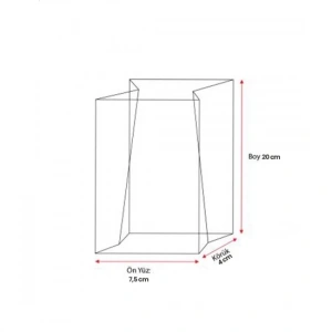 ŞEFFAF KARE TABANLI POŞET (7,5X21) 50 adet