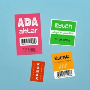 SELEFONLU KUŞE DÜZ ETİKET 8x8 cm