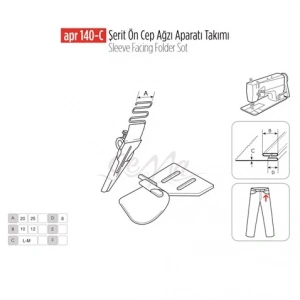 Şerit Ön Cep Ağzı Apara Set 20x10mm / APR 140-C