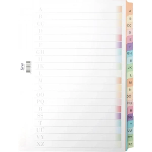 SERVE 5120 KARTON AYRAÇ A4 A-Z PASTEL