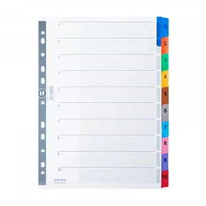 Serve 5524-k Renkli Karton Ayraç A4 1-10 Rakam