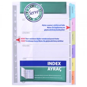 SERVE 5525-P KARTON AYRAÇ A4 GÜNLER