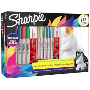 SHARPIE 16 LI FINE PERMANENT KUMBARA HEDİYELİ TEK BOYNUZ 2164411