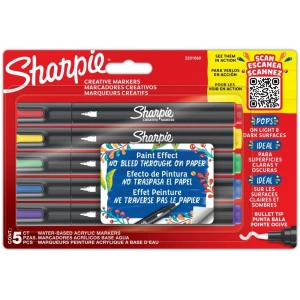 SHARPIE AKRİLİK MARKÖR YUVARLAK UÇ 5 Lİ BLİSTER 2201069