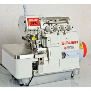 Siruba 747Q-514m5-23/bks Mekatronik Dört İplik Yarı Otomatik Kıstırmalı Overlok Makinası