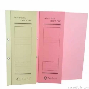 Skops Lüks Yarım Kapak Pembe Karton Dosya (50 Li Paket)