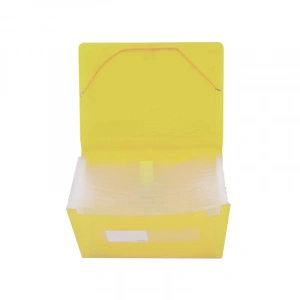 SMATO W3703 LASTİKLİ EVRAK DOSYASI 12 SEPERATÖRLÜ ŞEFFAF SARI