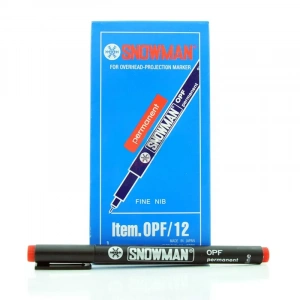 SNOWMAN OPF ASETAT KALEM FINE UÇ KIRMIZI